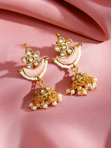 Soft Blush Kundan Necklace Set