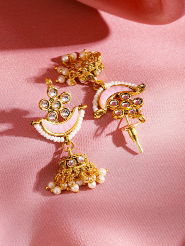 Soft Blush Kundan Necklace Set