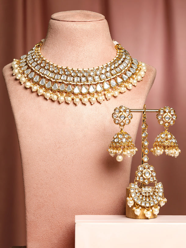 New Age Queen Kundan Necklace Set