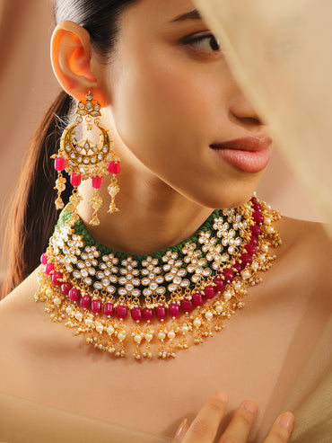 Regal Purple & Kundan Necklace Set