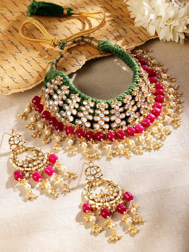 Regal Purple & Kundan Necklace Set