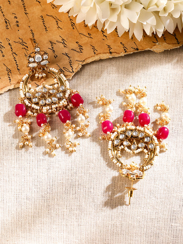 Regal Purple & Kundan Necklace Set
