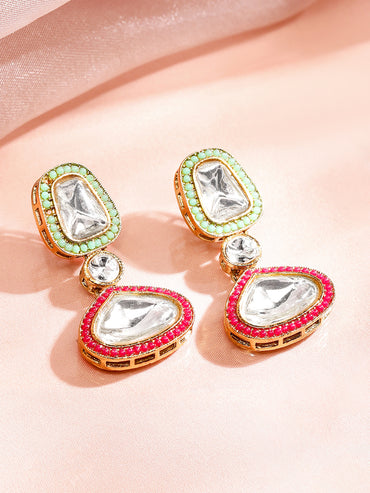 Vivid Hues Kundan Necklace Set