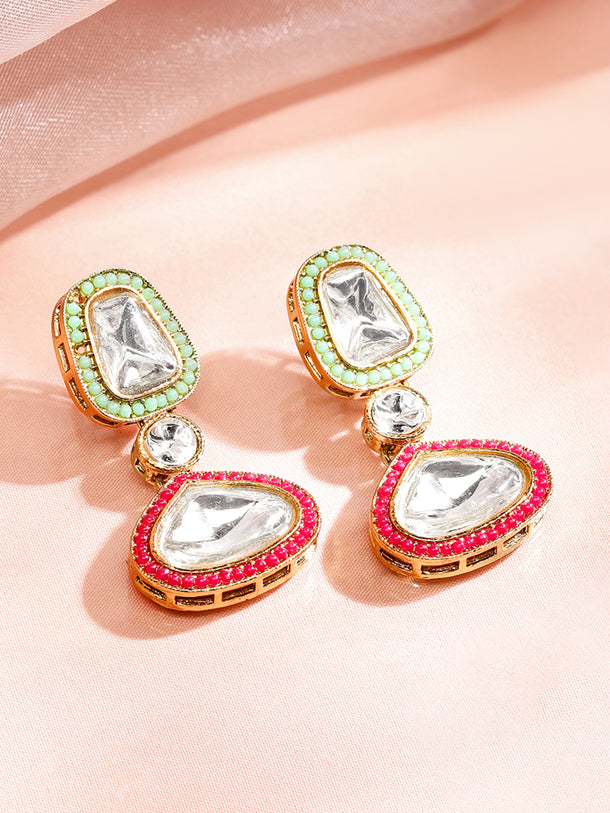 Vivid Hues Kundan Necklace Set