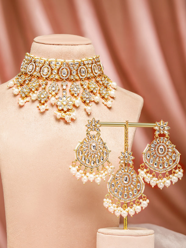 Whisper Between Kundan & Pearl Choker Set