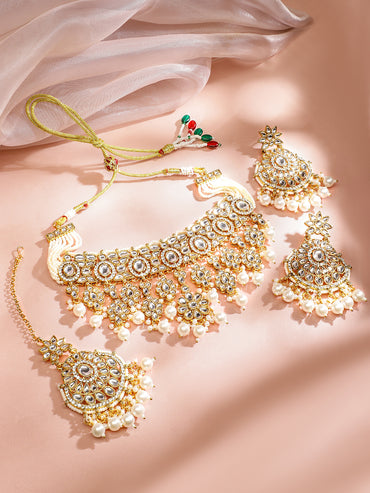 Whisper Between Kundan & Pearl Choker Set