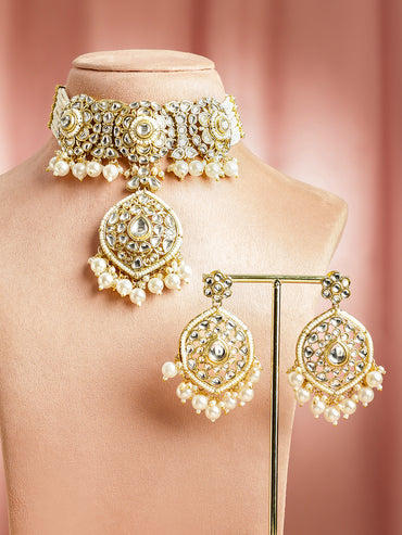 Art of Ivory Glow Kundan Choker Set