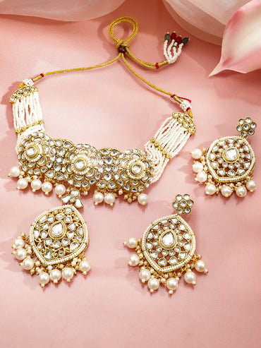 Art of Ivory Glow Kundan Choker Set