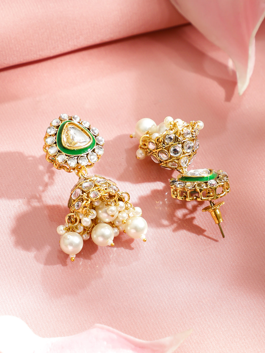 Green Grace Kundan Necklace Set