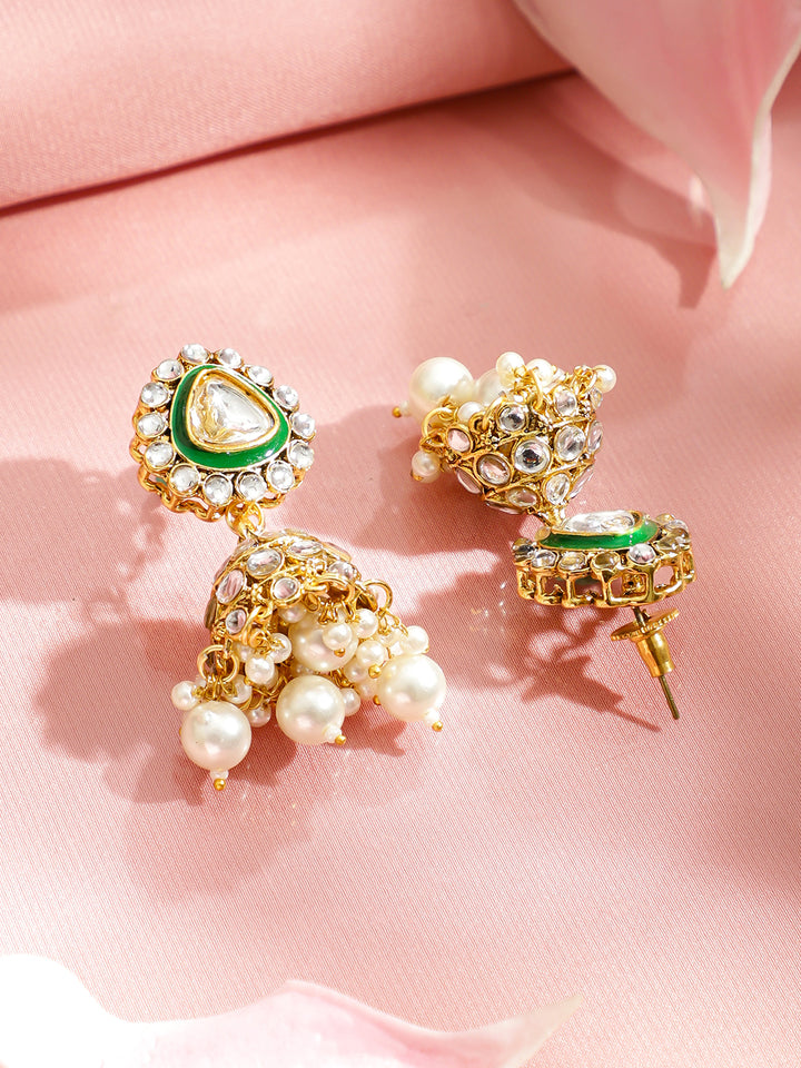 Green Grace Kundan Necklace Set