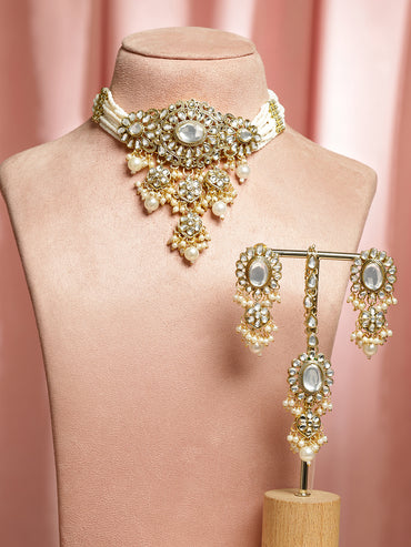 Eternal Pearl Kundan Choker Set