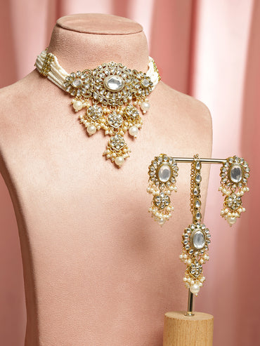 Eternal Pearl Kundan Choker Set