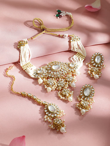Eternal Pearl Kundan Choker Set