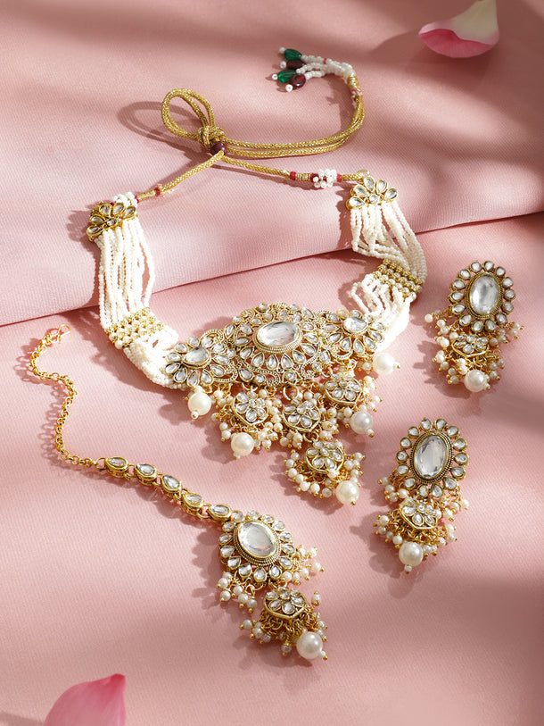 Eternal Pearl Kundan Choker Set
