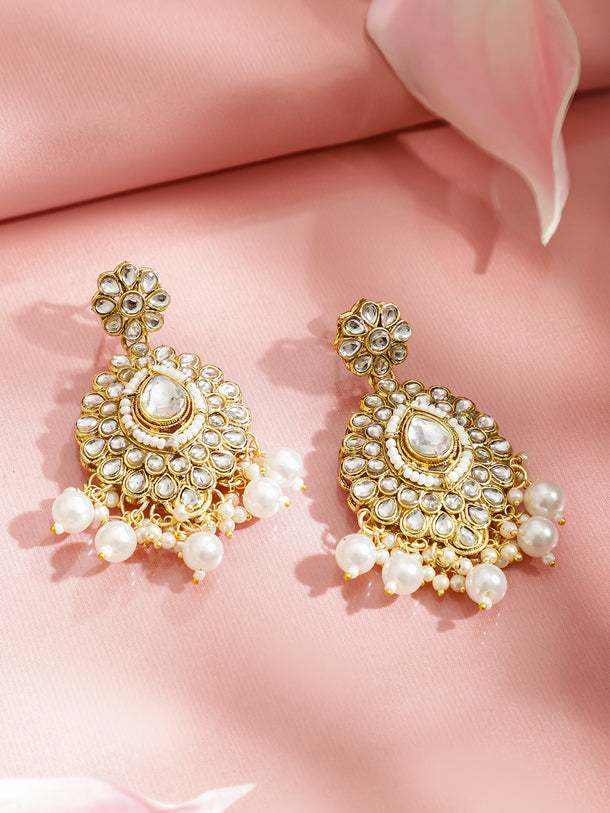 Palace Art Kundan Pearl Necklace Set