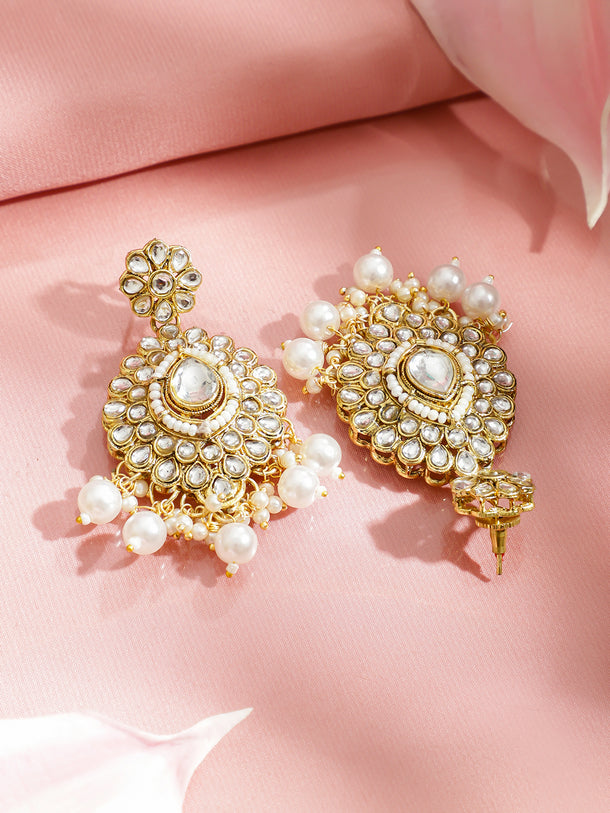 Palace Art Kundan Pearl Necklace Set