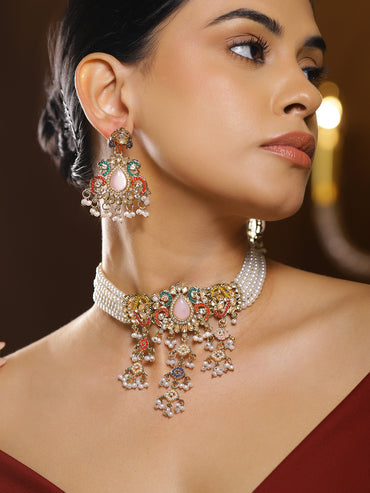 Story of Shades Multicolor Kundan Choker Set