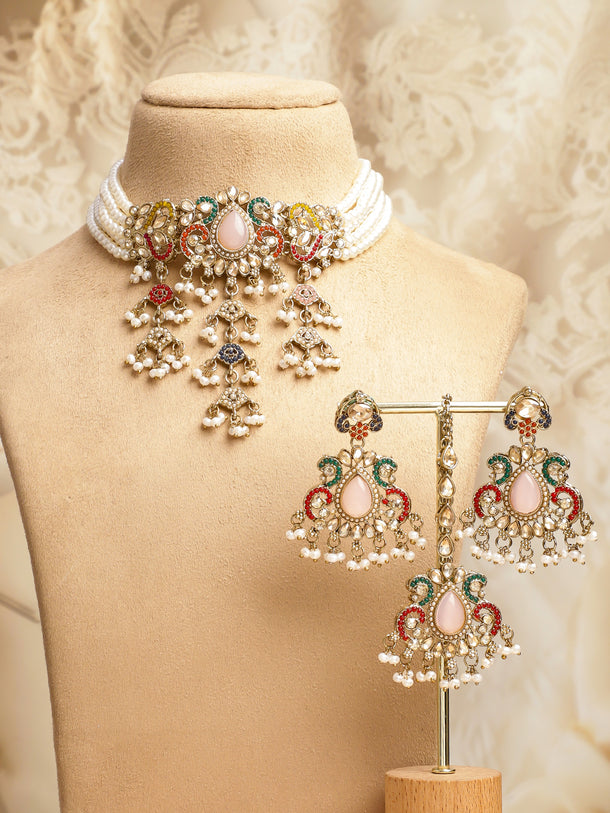 Story of Shades Multicolor Kundan Choker Set