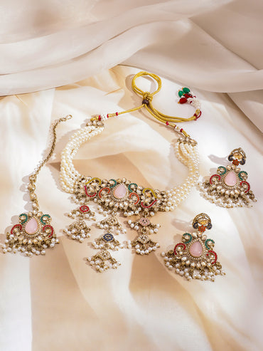 Story of Shades Multicolor Kundan Choker Set