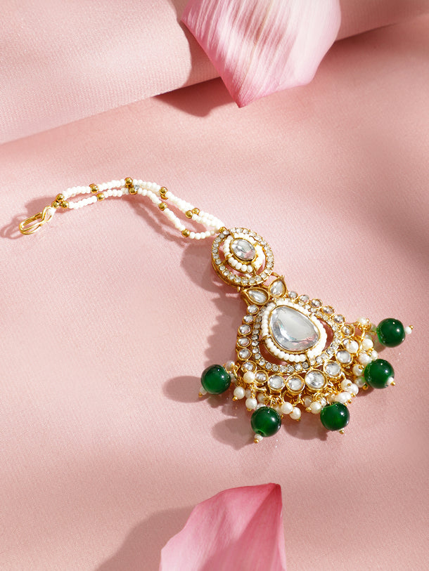 Pearls of Serenity in Emerald Bloom Necklace Set