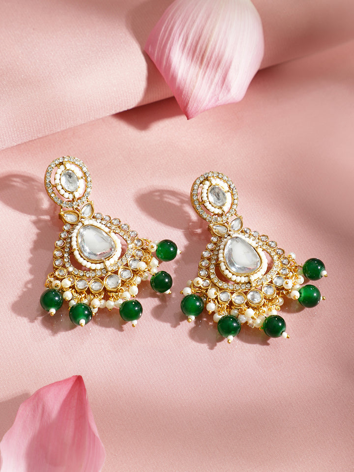 Pearls of Serenity in Emerald Bloom Necklace Set