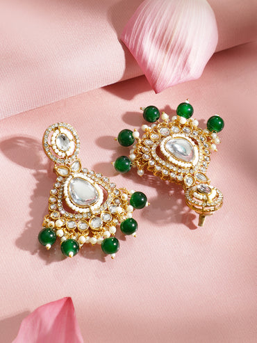 Pearls of Serenity in Emerald Bloom Necklace Set