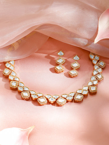 Polki Inspired Kundan Necklace Set