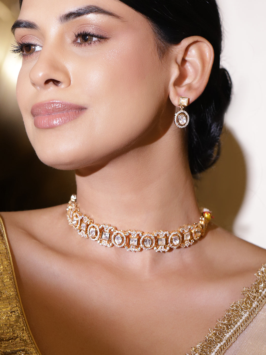 Moonlit Kundan Necklace Set