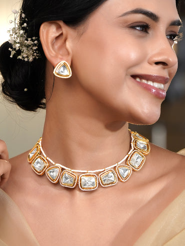 Trendy Polki Fusion Necklace Set