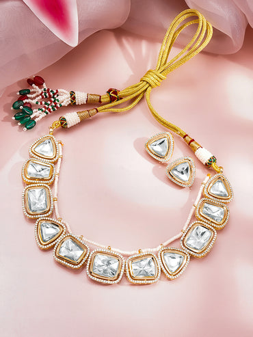 Trendy Polki Fusion Necklace Set