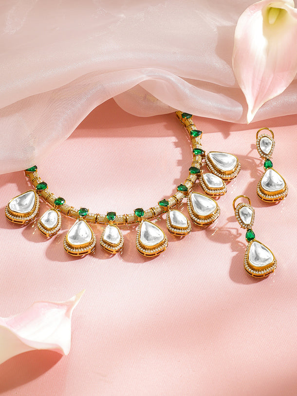 Boho Kundan Glam Necklace Set