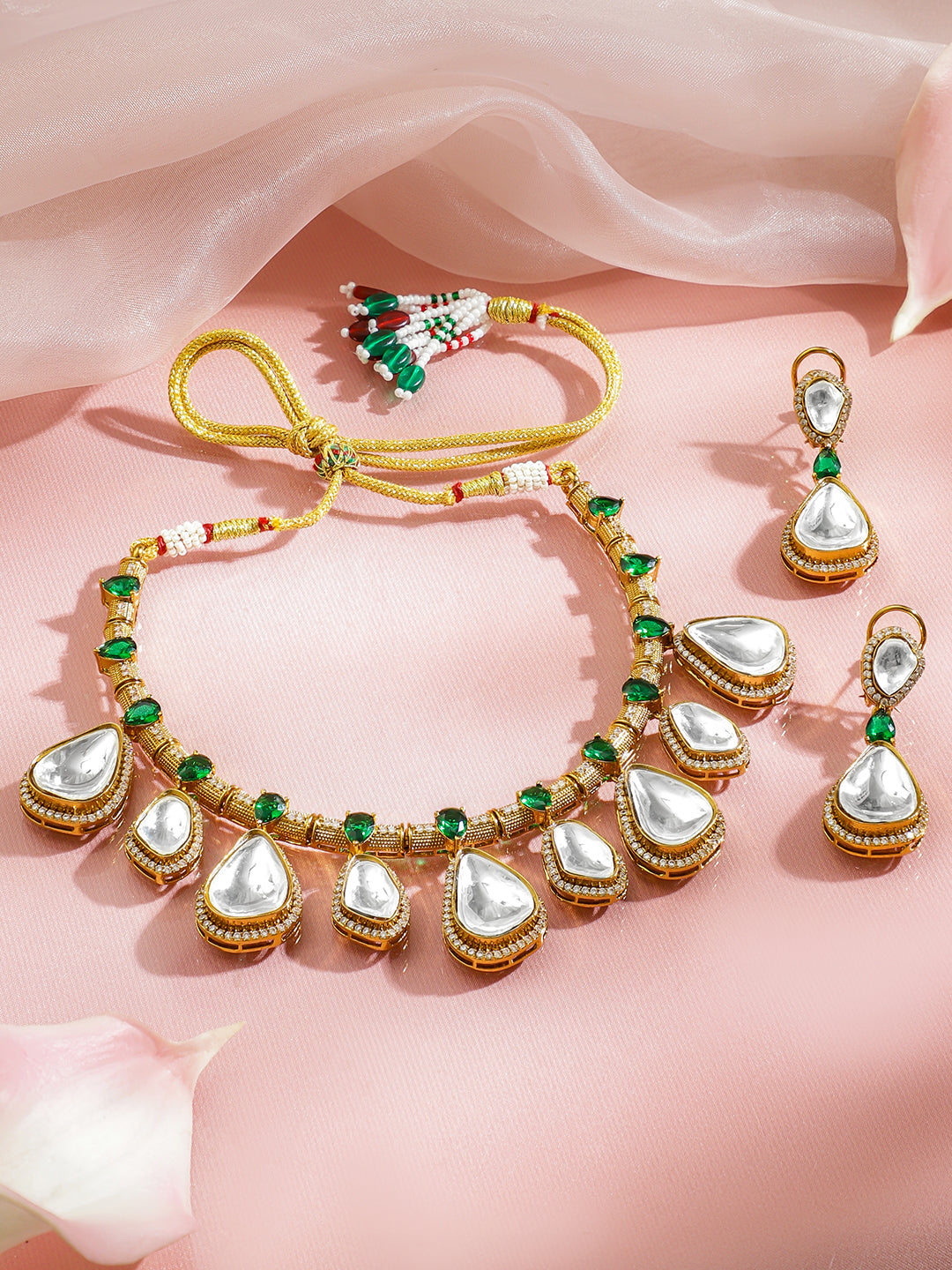 Boho Kundan Glam Necklace Set