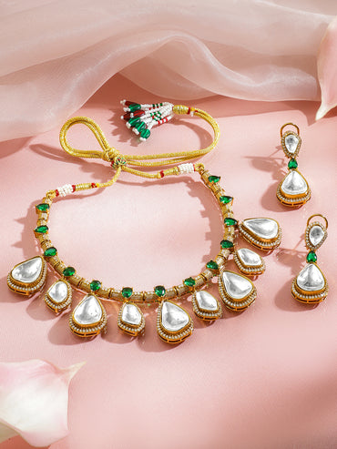 Boho Kundan Glam Necklace Set