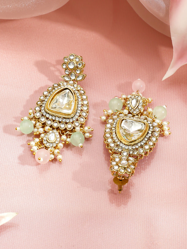 Pastel Charm Pink & Green Choker Set