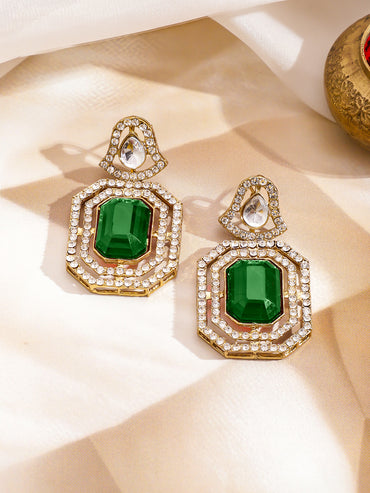 Radiant Emerald & Kundan Necklace Set