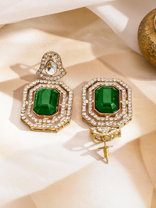 Radiant Emerald & Kundan Necklace Set