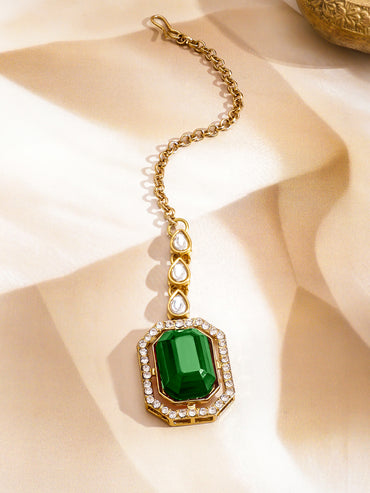 Radiant Emerald & Kundan Necklace Set