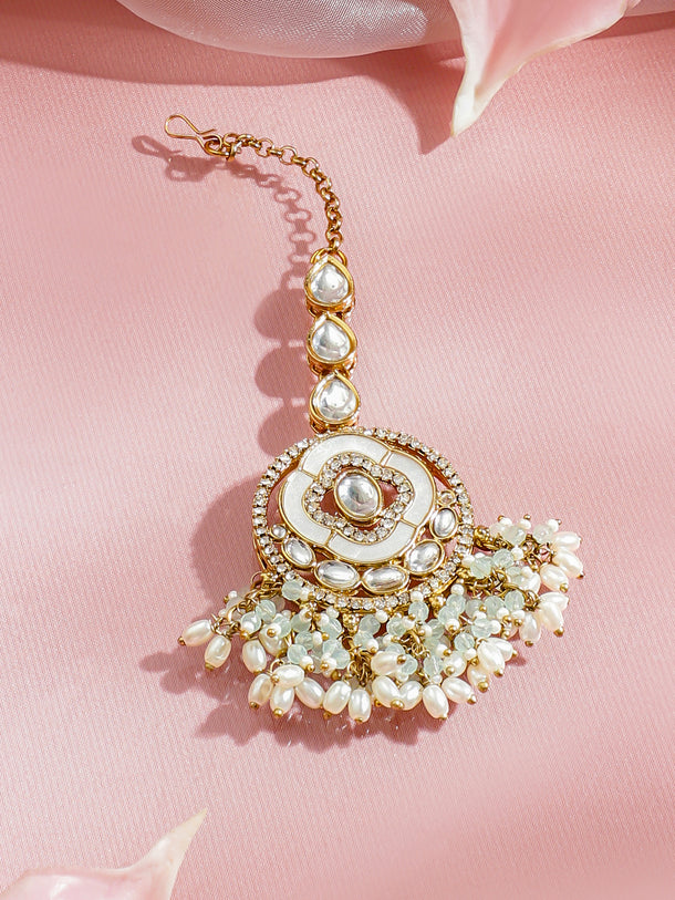 Luxe Radiance Blue & Kundan Choker Set