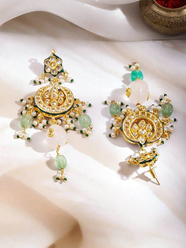 Multicolour Gemstone Kundan Necklace Set