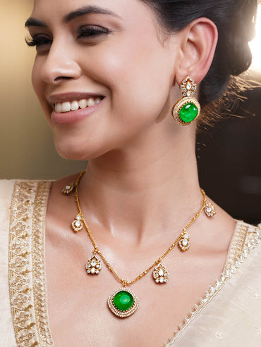 Regal Emerald Sparkle Charm Set