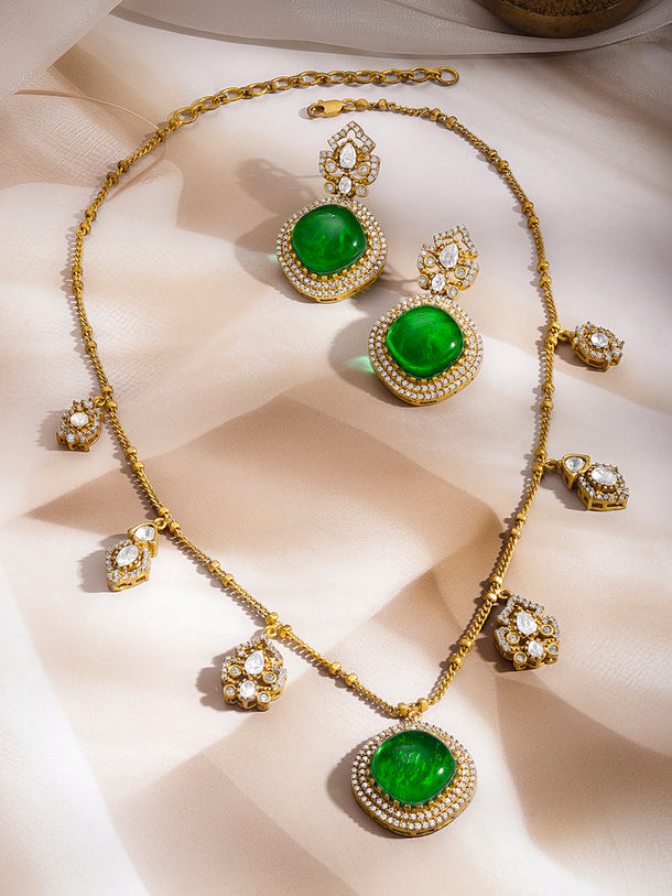 Regal Emerald Sparkle Charm Set