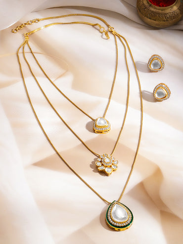 Luxe Radiance Kundan Layered Set