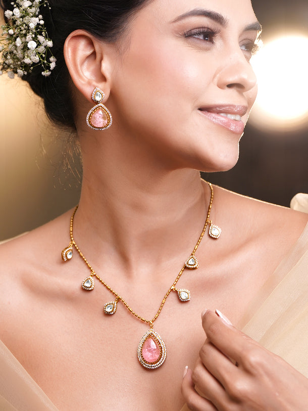 Luxe Rose Sparkle Necklace Set