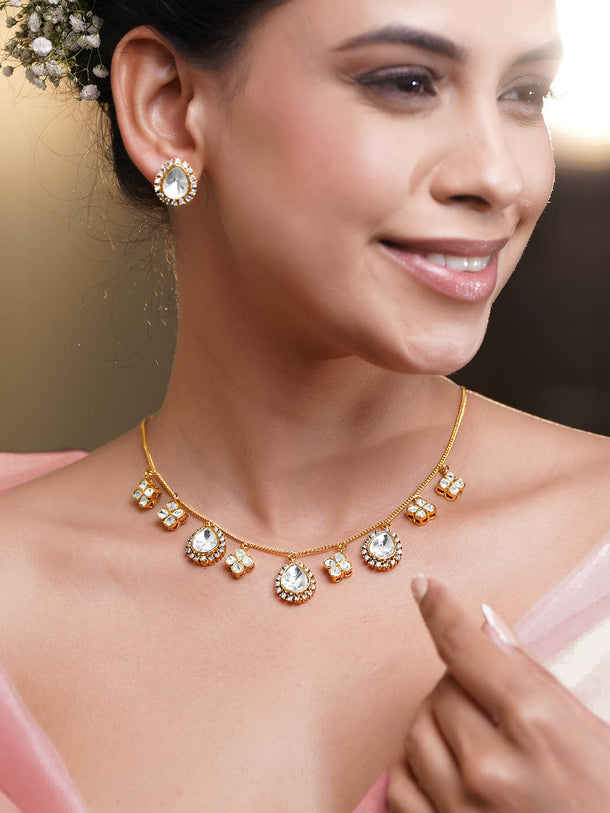 Festive Sparkle Kundan-Diamond Charm Set