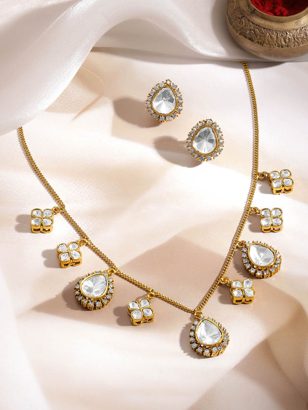 Festive Sparkle Kundan-Diamond Charm Set