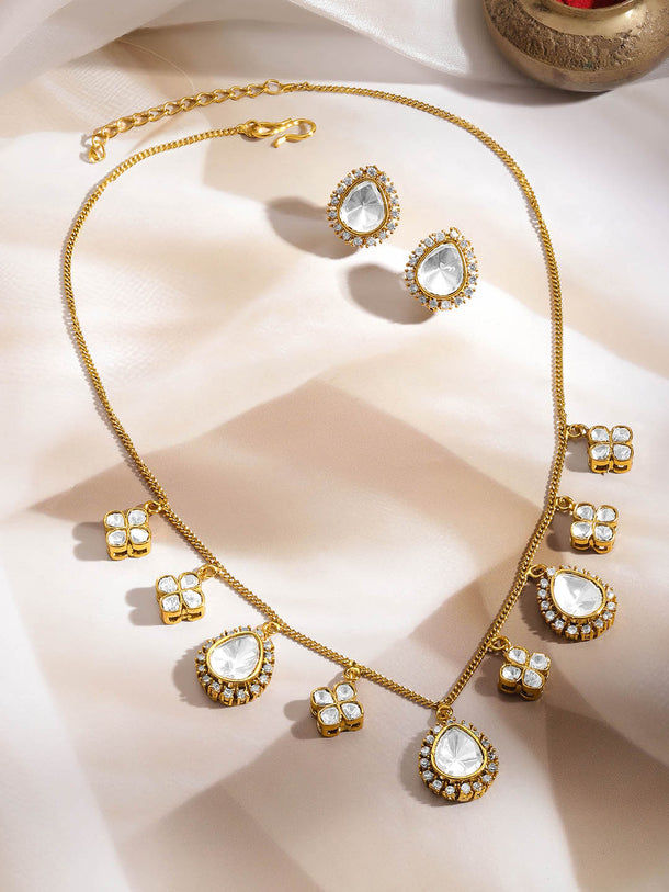 Festive Sparkle Kundan-Diamond Charm Set