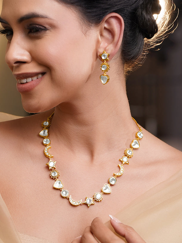Statement Celestial Kundan Necklace Set