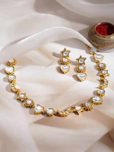 Statement Celestial Kundan Necklace Set