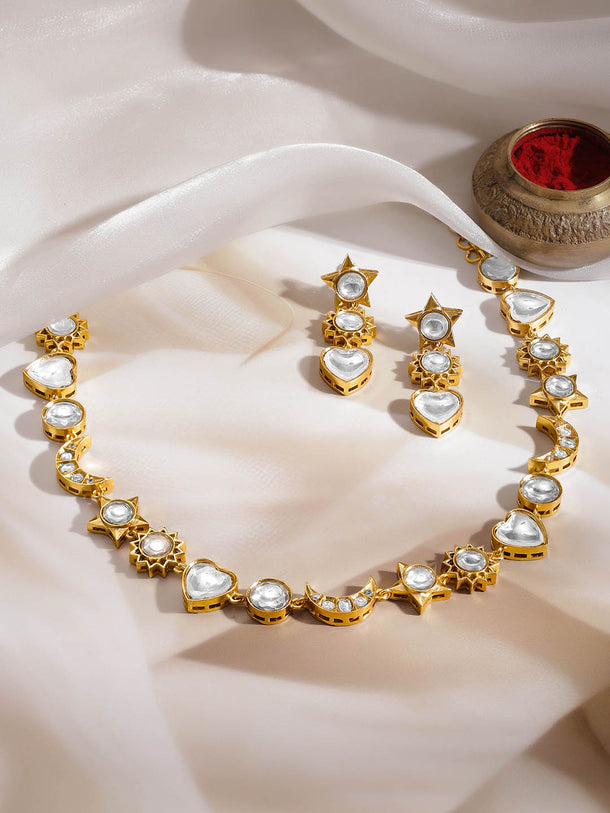 Statement Celestial Kundan Necklace Set
