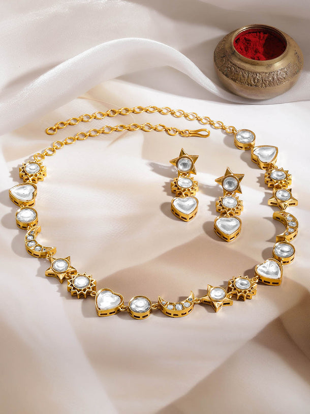 Statement Celestial Kundan Necklace Set